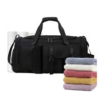 Bolsas de Noche para Mujer | de Viaje Grande Resistente al Agua - Organizador de Almacenamiento para Ropa, Zapatillas, Toallas, Guantes, Cuerdas de Saltar, Cintas para Exteriores, Negro, Ver