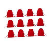 Bolsas de Obsequio de Felpa Rojas Cordón, 50 Piezas 5x7 CM | Forro Suave Protector, Acabado Afelpado Elegante, para Bálsamo Labial, Dulces y Viaje