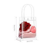 Bolsas de Obsequios | Reutilizables Transparentes Con Asas,Bolsas De PVC Impermeables Para Golosinas - Para San Valentín Pascua s Negocio Dulces Galletas Manualidades Niños Adultos
