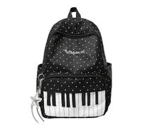 Bolsas de ordenador portátil genéricas - Spacious Men Bag, Traveling Backpack for Men Women Kids, School Bags with Stylish Piano Print, Hiking Backpack, College Bag for School Gym Work Daily, Negro