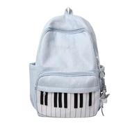 Bolsas de ordenador portátil genéricas - Spacious Men Bag, Traveling Backpack for Men Women Kids, School Bags with Stylish Piano Print, Hiking Backpack, College Bag for School Gym Work Daily, azul, Se