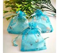 Bolsas de Organza Bolsas de Regalo de Organza 100 unids/lote bolsas de joyería de Organza de mariposa bolsa con cordón bolsas de regalo bolsas de embalaje de dulces bolsas for exhibición de joyería de