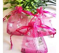 Bolsas de Organza Bolsas de Regalo de Organza 100 unids/lote bolsas de joyería de Organza de mariposa bolsa con cordón bolsas de regalo bolsas de embalaje de dulces bolsas for exhibición de joyería de