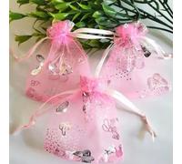Bolsas de Organza Bolsas de Regalo de Organza 100 unids/lote bolsas de joyería de Organza de mariposa bolsa con cordón bolsas de regalo bolsas de embalaje de dulces bolsas for exhibición de joyería de