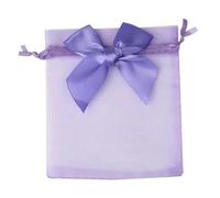 Bolsas de organza para regalo 10 unids/lote 9x12cm bolsas de regalo de Organza bolsas for fiesta de boda joyería dulces bolsas de embalaje con cordón con seda de mariposa(Purple)