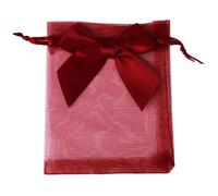 Bolsas de organza para regalo 10 unids/lote 9x12cm bolsas de regalo de Organza bolsas for fiesta de boda joyería dulces bolsas de embalaje con cordón con seda de mariposa(Rosso)