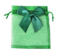 Bolsas de organza para regalo 10 unids/lote 9x12cm bolsas de regalo de Organza bolsas for fiesta de boda joyería dulces bolsas de embalaje con cordón con seda de mariposa(Dark Green)