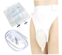 Bolsas de orina para mujer, catéter externo para mujer, orinal femenino de silicona portátil para postrado en cama con cinturón de cintura de alta elasticidad, orinal portátil reutilizable para mujer
