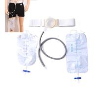 Bolsas de ostomía, Bolsa de urostomía con bolsillos laterales cintura diurnos y nocturnos for el cuidado la colostomía. orina completa