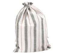 Bolsas de pan 12x18 Bolsas de pan de masa madre de lino y algodón con patrón de rayas con cierre de cordón Bolsa reutilizable lavable para el hogar, panadería, verde claro