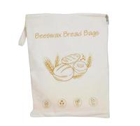 Bolsas de pan de algodón y cera de abeja, Bolsa Pan Tela, Bolsas de Pan Reutilizables Bolsa de Almacenamiento, Bolsas de Lino con Cordón para para pan casero, masa madre y pan fresco