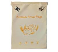 Bolsas de pan de algodón y cera de abeja, Bolsa Pan Tela, Bolsas de Pan Reutilizables Bolsa de Almacenamiento, Bolsas de Lino con Cordón para para pan casero, masa madre y pan fresco