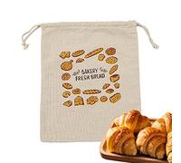 Bolsas de pan de lino para pan casero,Bolsas de pan de tela con cordón | Bolsas de pan ecológicas para el almacenamiento de pan casero Delr
