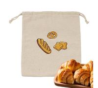 Bolsas de pan de lino para panes caseros - Almacenamiento reutilizable con cordón | de Tela Natural para Bollería y Masa Madre | Set de regalo ecológico para panadero y encargado de alimentos