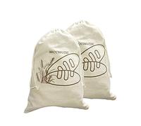 Bolsas de pan de lino reutilizables, con cordón, tamaño grande, sin blanquear, para pan, baguette, pan casero y otros alimentos, también para frutas y verduras (30 x 40 cm), juego de 2
