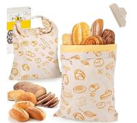 Bolsas De Pan Extra Grandes De Cera De Abejas, Mantienen El Pan Fresco Durante Varios Días, Fáciles De Limpiar For Tostadas, Pan Casero Y Baguettes(A)