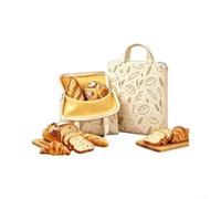 Bolsas de pan reutilizables forradas de cera de abeja de algodón para almacenamiento de masa madre, diseño con cremallera en U, hermético, frescura ecológica, esencial para panadería, tamaño grande