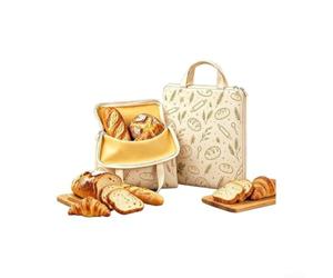 Bolsas de pan reutilizables forradas de cera de abeja de algodón para almacenamiento de masa madre, diseño con cremallera en U, hermético, frescura ecológica, esencial para panadería, tamaño grande