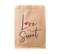 bolsas de papel 5x7in love is sweet wedding Treat Craft Paper Popcorn Bags Food Safe Party Favor Bolsas de papel Best Gift candy sweet Bag-love is sweet,13x18cm
