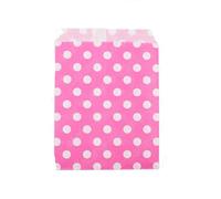bolsas de papel 5x7in love is sweet wedding Treat Craft Paper Popcorn Bags Food Safe Party Favor Bolsas de papel Best Gift candy sweet Bag-hot pink dot,13x18cm