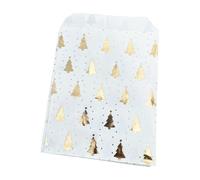 Bolsas de papel 5x7in Love is Sweet Wedding Treat Craft Paper Popcorn Bags Food Safe Party Favor Bolsas de papel Best Gift Candy Sweet Bag-Árbol de Navidad,13x18cm