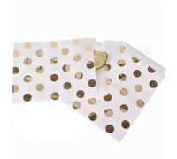 bolsas de papel 5x7in love is sweet wedding Treat Craft Paper Popcorn Bags Food Safe Party Favor Bolsas de papel Best Gift candy sweet Bag-Gold Dot,13x18cm