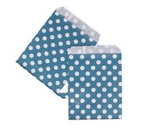bolsas de papel 5x7in love is sweet wedding Treat Craft Paper Popcorn Bags Food Safe Party Favor Bolsas de papel Best Gift candy sweet Bag-navy dot,13x18cm
