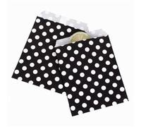 bolsas de papel 5x7in love is sweet wedding Treat Craft Paper Popcorn Bags Food Safe Party Favor Bolsas de papel Best Gift candy sweet Bag-black dot,13x18cm