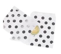 bolsas de papel 5x7in love is sweet wedding Treat Craft Paper Popcorn Bags Food Safe Party Favor Bolsas de papel Best Gift candy sweet Bag-Silver Dot,13x18cm
