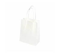 Bolsas de Papel Bolsas de Papel 10/20/30/50 Uds Mini bolsa pequeña de papel Kraft con asas bolsa de regalo for Festival bolsas de compras de dulces(White,12X15X6CM (MINI)_30PCS)