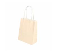 Bolsas de Papel Bolsas de Papel 10/20/30/50 Uds Mini bolsa pequeña de papel Kraft con asas bolsa de regalo for Festival bolsas de compras de dulces(Light orange,21X27X11CM (M)_20PCS)