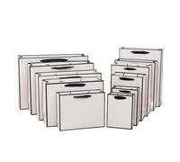 Bolsas De Papel Con Asas 10 unids/set de bolsas de regalo de papel Kraft blanco marrón con asas, bolsa de regalo for regalo de cumpleaños, bolsas de compras, bolsa de almacenamiento de cosméticos de v