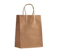Bolsas de Papel con Asas, 50 Piezas Bolsas Kraft Navidad Ceremonias de Graduación Aniversarios Baby Shower Bautizo Día de Acción de Gracias Cumpleaños Bolsas de Regalo-3-26x12x32cm(10x5x13in)
