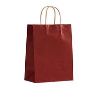 Bolsas de Papel con Asas, 50 Piezas Bolsas Kraft Navidad Ceremonias de Graduación Aniversarios Baby Shower Bautizo Día de Acción de Gracias Cumpleaños Bolsas de Regalo-2-21x11x27cm(8x4x11in)