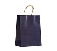 Bolsas de Papel con Asas, 50 Piezas Bolsas Kraft Navidad Ceremonias de Graduación Aniversarios Baby Shower Bautizo Día de Acción de Gracias Cumpleaños Bolsas de Regalo-12-21x11x27cm(8x4x11in)