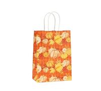Bolsas de papel con forma calabaza otoño, bolsas for envolver regalos hojas arce for dulces, caramelos, Acción Gracias, bodas, cumpleaños(Color 5)