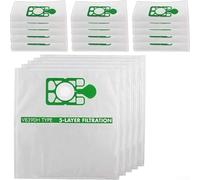 Bolsas de papel de repuesto de doble capa para Numatic para aspiradoras Henry y Henry, paquete de 10, no tejidas, 40,7 x 31,5 cm, color blanco