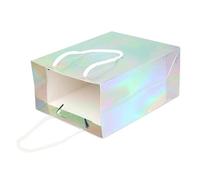 Bolsas De Papel Holográficas: Brillo De 15,94 X 5,91 X 12,01 Pulgadas, Acabado Iridiscente Reflectante, Superficie Vibrante Con Brillo De Arcoíris, Contenedor De Regalos Multiusos | Cumpleaños, Evento