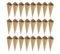 bolsas de papel kraft, bolsas de regalo de flores, 120 Uds conos de confeti de boda conos de papel Kraft soporte de flores de cono for pétalos de fiesta pequeño ramo de dulces Buffet marrón