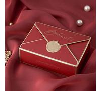 bolsas de papel kraft, bolsas de regalo de flores, 25 cajas de regalo Kraft con forma de sobre, cajas de fiesta, caja de dulces retro, cajas de regalo bronceadoras rojas y rosas (rojas) (color: rojo)