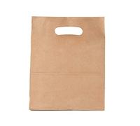 Bolsas de Papel Kraft con Asas, Marrón, Bolsas Ecológicas, Reutilizables, Adhesivo de Seguridad 26 x 14 x 29 cm 90 gr 50 pcs