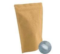 Bolsas de papel kraft de 250 g con cierre de cremallera, bolsas de café con válvula (paquete de 25)