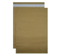Bolsas de Papel Kraft para Envíos con Apariencia Cartón. Opaco con Autocierre Fácil Adhesivo y Resistente. Sobres Grandes Marrones Portadocumentos (10 uds, 300 x 360 x 100 mm)