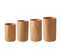 Bolsas de papel lavables para plantas, 4 tamaños degradables, bolsas de almacenamiento de cebolla de patata, bolsas de cultivo reutilizables para plantas vivas, cubiertas plegables para macetas de