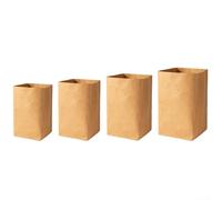 Bolsas de papel lavables para plantas, 4 tamaños degradables, bolsas de almacenamiento de cebolla de patata, bolsas de cultivo reutilizables para plantas vivas, cubiertas plegables para macetas de
