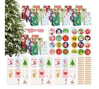 Bolsas de papel navideñas: bolsas de papel navideñas para dulces, bolsas para regalos de fiesta, dulces navideños divertidos de color | Bolsas de regalo Bolsas de embalaje Favor de fiesta