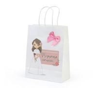 Bolsas de Papel para Regalos - Pack de 12 a 42 Unidades | Detalles para Invitados | Primera Comunión Niña | Recuerdos y Regalos Originales | 27 x 21 x 11 cm (Lote de 36 uds)