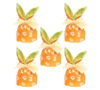 Bolsas de Pascua, Bolsas de Pascua para niños - Bolsas de dulces Bunny Ears Pouch | Boldes de regalo 5x con, favores de fiesta decoraciones de Pascua para bocadillos de galletas Embalaje de joyería