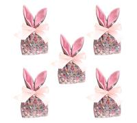 Bolsas de Pascua, Bolsas de Pascua para niños,Bunny Ears Candy Treat Bolss | 5x Party Favors Decoraciones de Pascua, bolsas de regalo reutilizables con para joyas de bocadillos para galletas