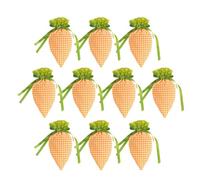 Bolsas de Pascua Carrot Drawstring - Orange, 10 Pack 7.9 x 4.7 Inch Treat Bags, Easter Egg Hunt Bag, Candy Goody Bag, Spring Basket Stuffers, Drawstring Closure | Kids, Party Supplies, Spring Party